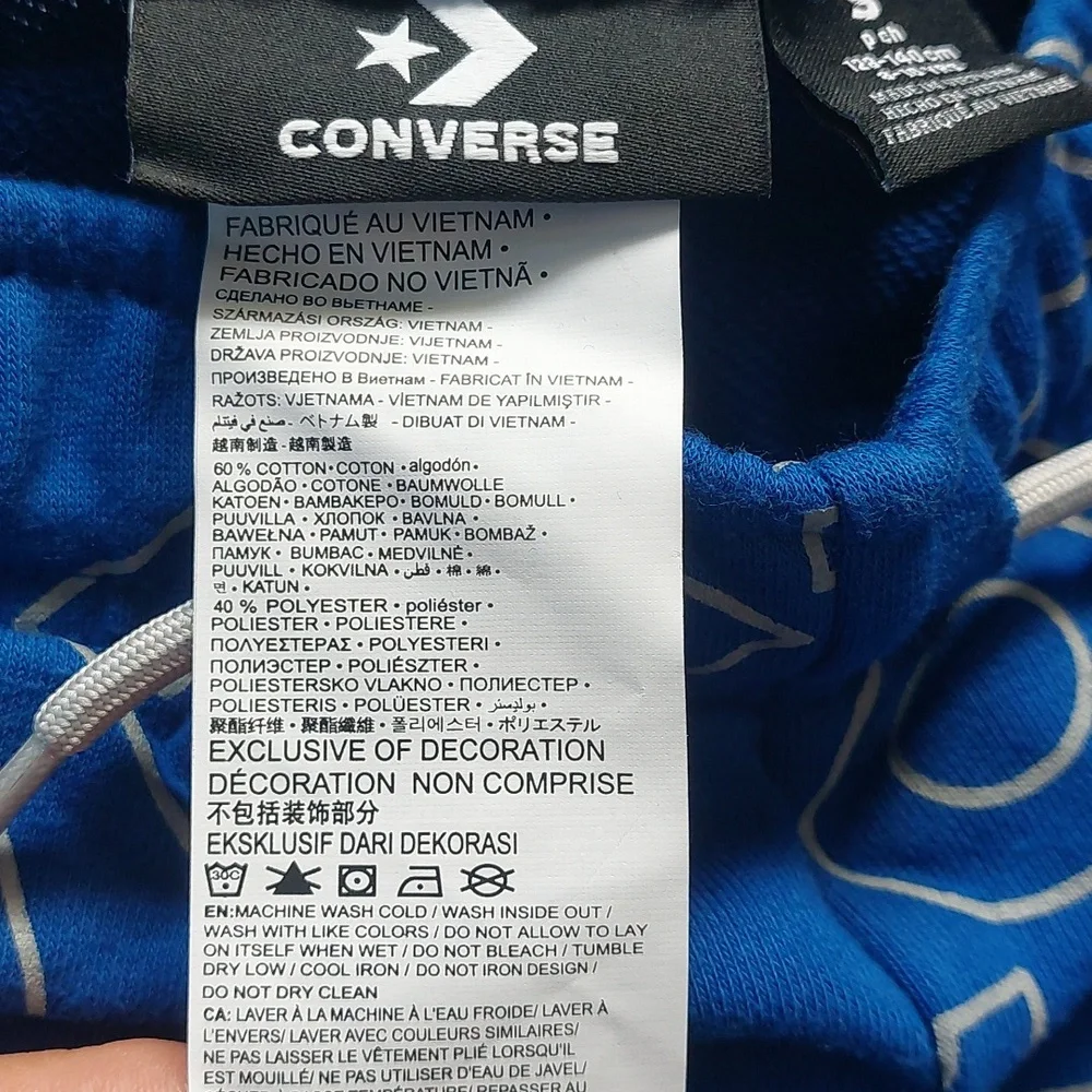 Converse Boys Fleece Short‎ blue Size S 8/10
